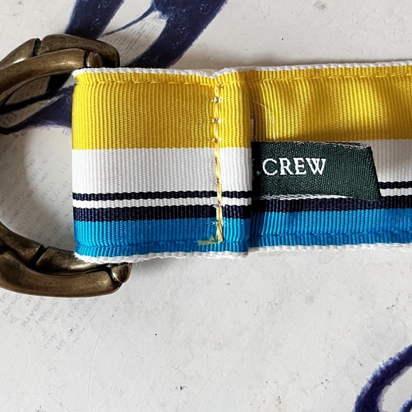 J. Crew Double D-Ring Grosgrain Ribbon Striped Belt - Picture 6 of 6